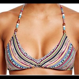 Lucky Brand tribal bikini top in size medium. NWOT